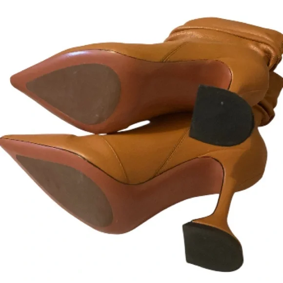 AMINA MUADDI  Leather Flared Heel Boots 35  5 US - Picture 8 of 14